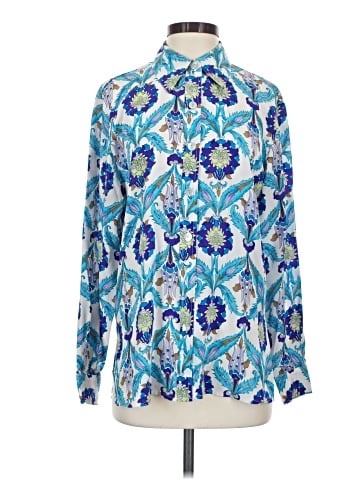 Diane von Furstenberg Long Sleeve Silk Top (view 1)
