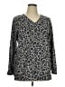 Ellen Tracy Animal Print Gray Pullover Sweater Size XL - photo 1