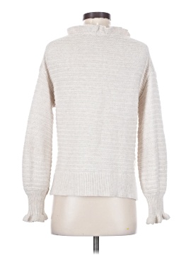 Madewell Ruffle-Neck Pullover Sweater in Cotton-Merino Yarn (view 2)