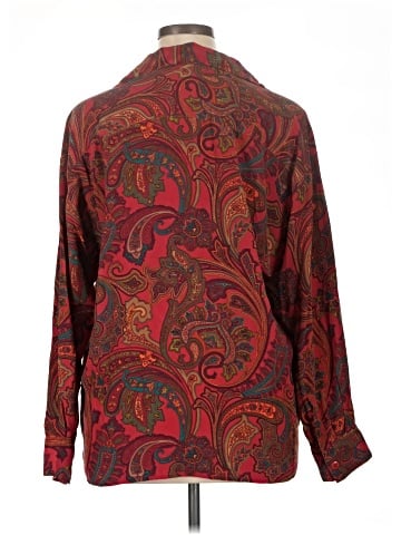 Linda Allard Ellen Tracy Long Sleeve Silk Top (view 2)