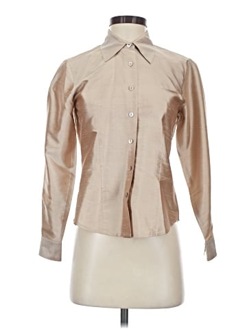 Ann Taylor Long Sleeve Silk Top (view 1)