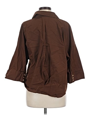 Zara 3/4 Sleeve Button-Down Shirt (view 2)
