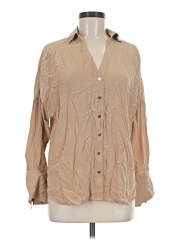 Black Label by Chico's Long Sleeve Silk Top (view 1)