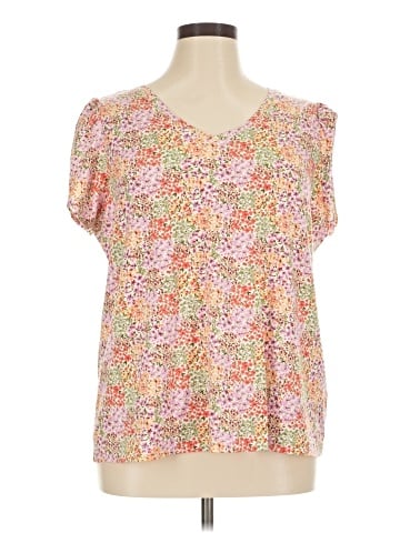LC Lauren Conrad Short Sleeve Blouse (view 1)