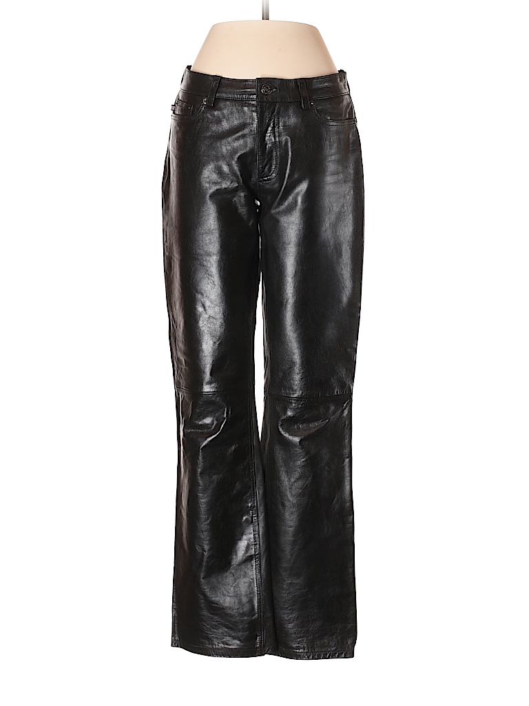 Polo Jeans Co. by Ralph Lauren 100% Leather Solid Black Leather Pants Size  2 - 81% off | thredUP