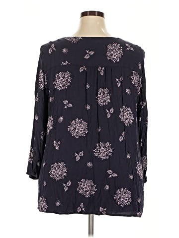 Skies Are Blue Long Sleeve Blouse (view 2)