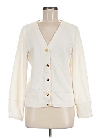 Madewell Pieced-Sleeve Cardigan (view 1)