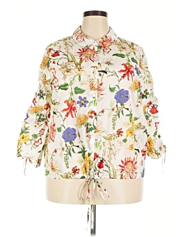 Marc New York 3/4 Sleeve Button-Down Shirt (view 1)
