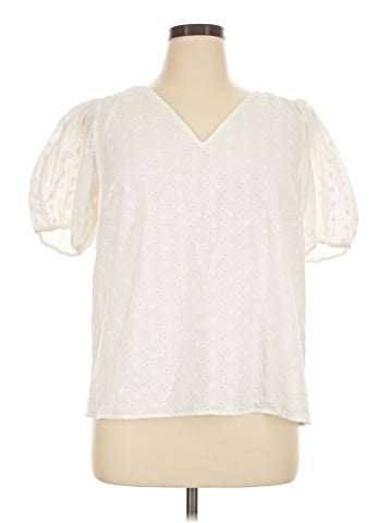 LC Lauren Conrad Short Sleeve Blouse (view 1)