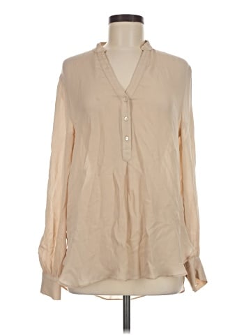 Haute Hippie Long Sleeve Silk Top (view 1)