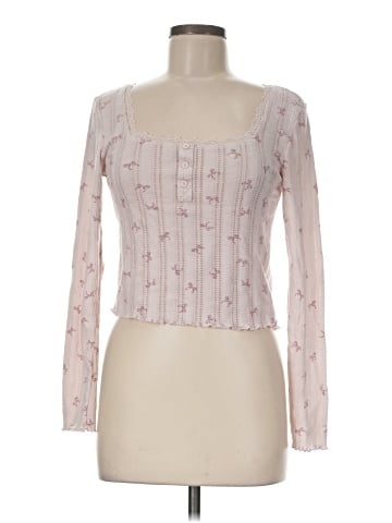 Pink Rose Long Sleeve Top (view 1)