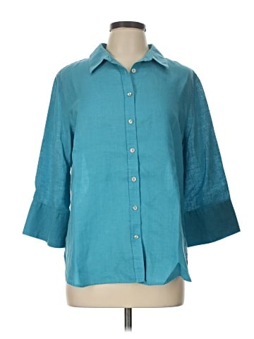 Chico's 3/4 Sleeve Button-Down Shirt (view 1)