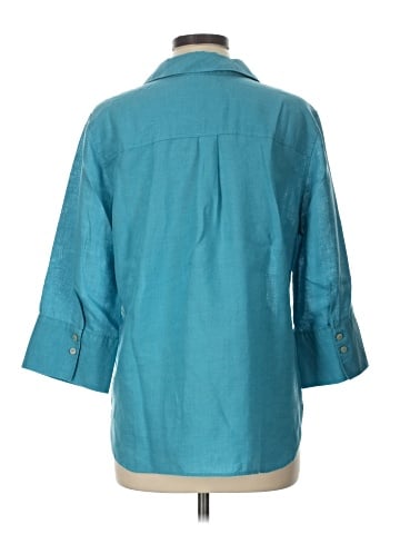 Chico's 3/4 Sleeve Button-Down Shirt (view 2)