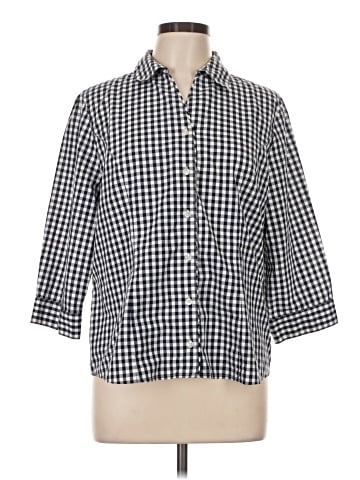 Christopher & Banks 3/4 Sleeve Button-Down Shirt (view 1)
