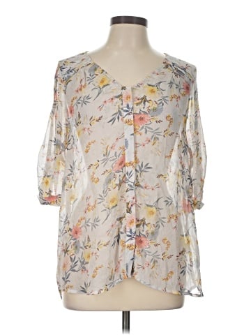 Skies Are Blue 3/4 Sleeve Blouse (view 1)