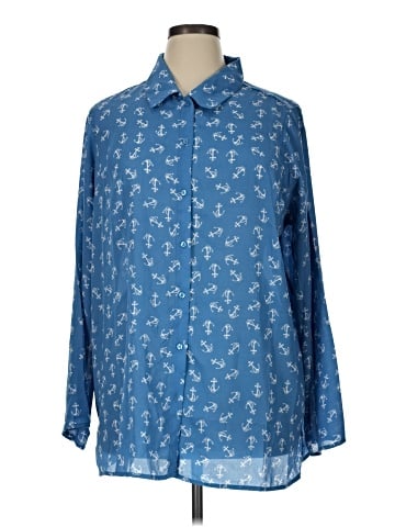 G by Giuliana Rancic Long Sleeve Blouse (view 1)