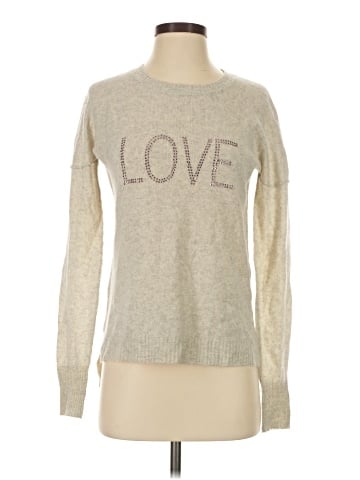 Aqua Cashmere Pullover Sweater (view 1)
