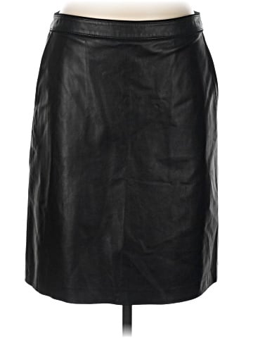 DKNY Leather Skirt (view 1)