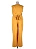 Kasper 100% Polyester Solid Yellow Jumpsuit Size 2X - photo 2