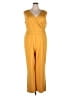 Kasper 100% Polyester Solid Yellow Jumpsuit Size 2X - photo 1
