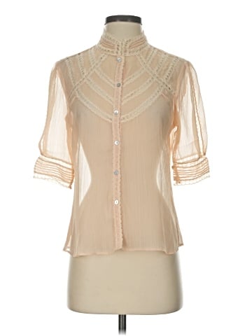 BCBGMAXAZRIA Short Sleeve Blouse (view 1)