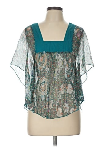 Wish Short Sleeve Silk Top (view 1)