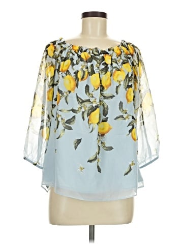 White House Black Market 3/4 Sleeve Blouse (view 1)