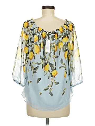 White House Black Market 3/4 Sleeve Blouse (view 2)