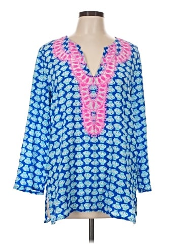Lilly Pulitzer 3/4 Sleeve Silk Top (view 1)