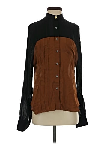 Billy Reid Long Sleeve Silk Top (view 1)