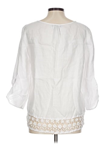 August Silk 3/4 Sleeve Blouse (view 2)