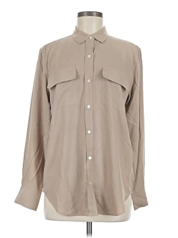 Everlane Long Sleeve Silk Top (view 1)