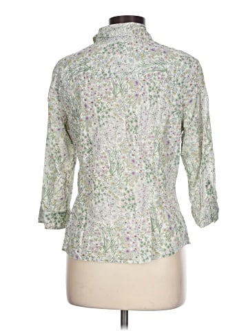 Talbots 3/4 Sleeve Button-Down Shirt (view 2)