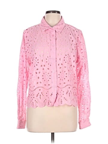 Ultra Pink Long Sleeve Blouse (view 1)