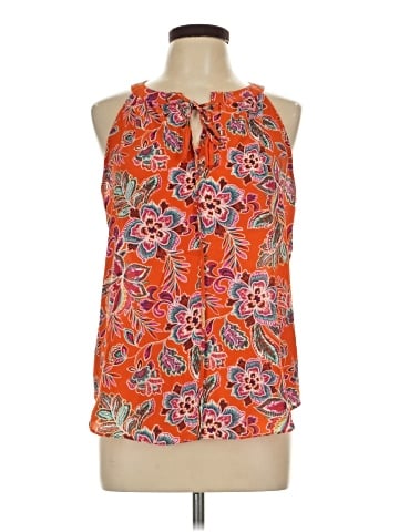 Rose + Olive Sleeveless Blouse (view 1)