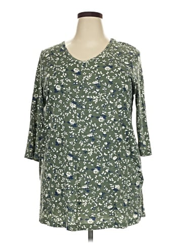 Woman Within 3/4 Sleeve T-Shirt (view 1)