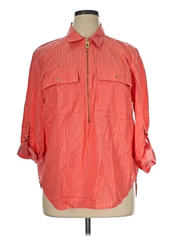 MICHAEL Michael Kors 3/4 Sleeve Button-Down Shirt (view 1)