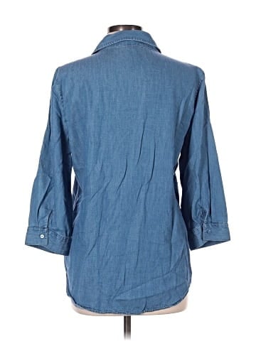 Gloria Vanderbilt 3/4 Sleeve Button-Down Shirt (view 2)