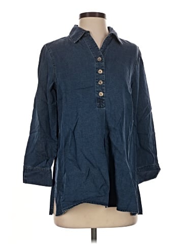 Soft Surroundings 3/4 Sleeve Button-Down Shirt (view 1)