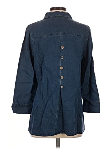 Soft Surroundings 3/4 Sleeve Button-Down Shirt (view 2)