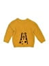Hanna Andersson 100% Polyester Animal Print Yellow Pullover Sweater Size 6-12 mo - photo 1
