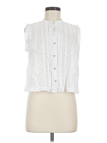 Zara Sleeveless Button-Down Shirt (view 1)