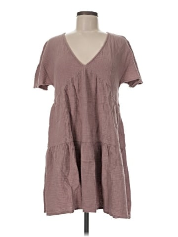 Madewell Lightspun Popover Tiered Mini Dress (view 1)