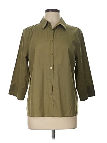 Chico's 3/4 Sleeve Button-Down Shirt (view 1)