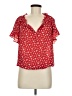 Max Studio 100% Polyester Red Short Sleeve Blouse Size M - photo 1