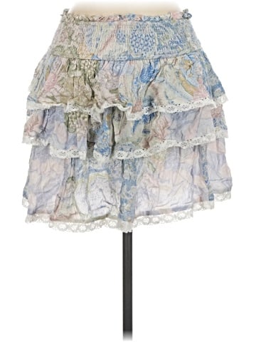 Olivaceous Denim Skirt (view 1)