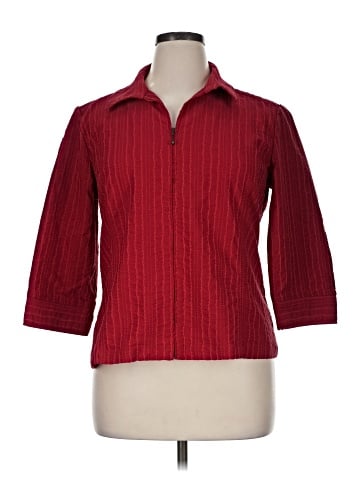 Christopher & Banks 3/4 Sleeve Button-Down Shirt (view 1)
