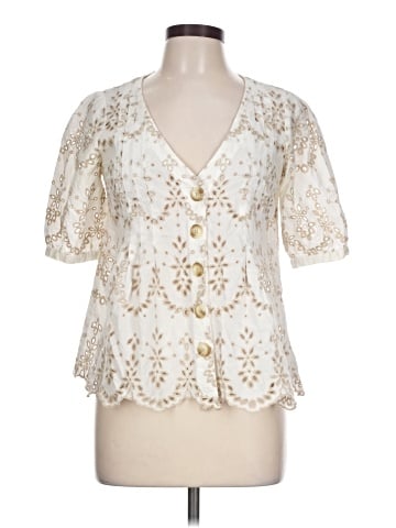 Feathers Short Sleeve Blouse (view 1)