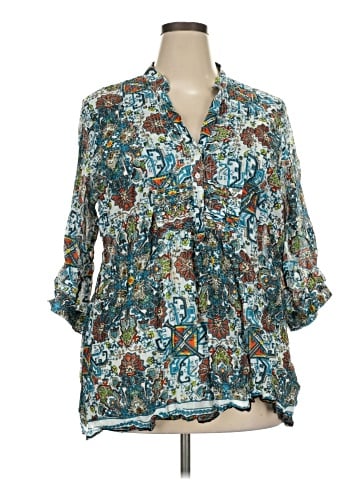 Magazine 3/4 Sleeve Blouse (view 1)