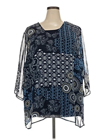 Maggie Barnes 3/4 Sleeve Blouse (view 1)